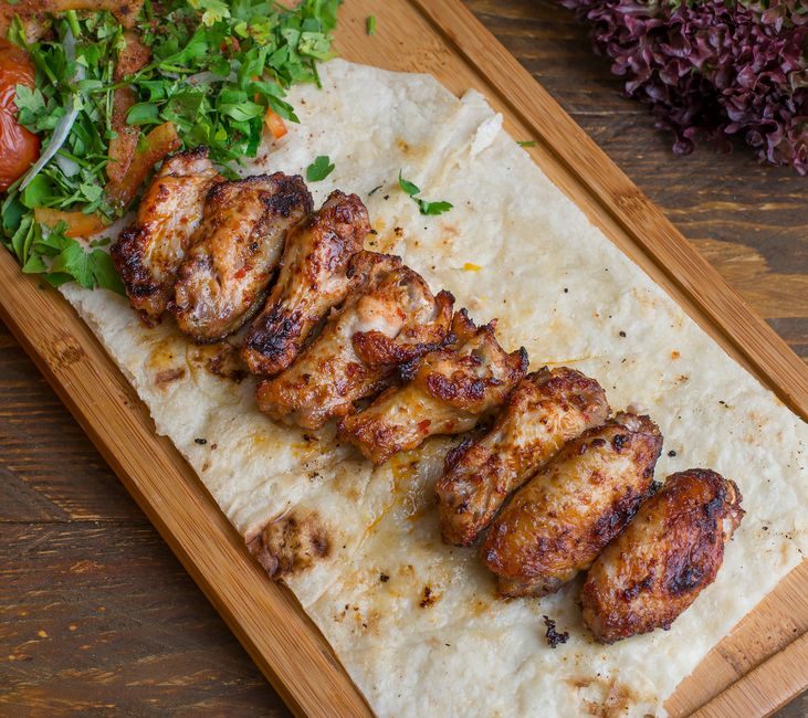 Wrap poulet grillé